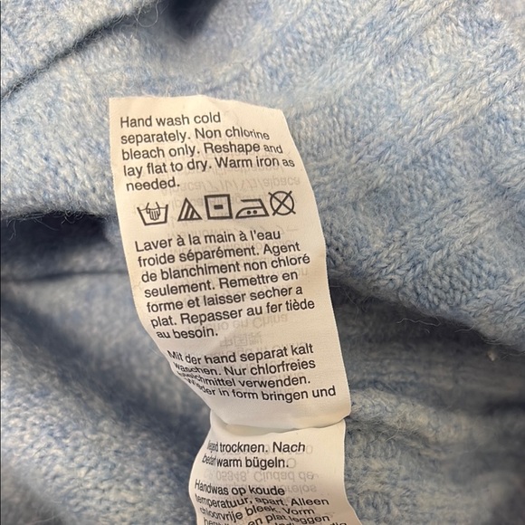 J. Crew Blue Turtleneck Sweater Cozy Knit - Picture 5 of 6